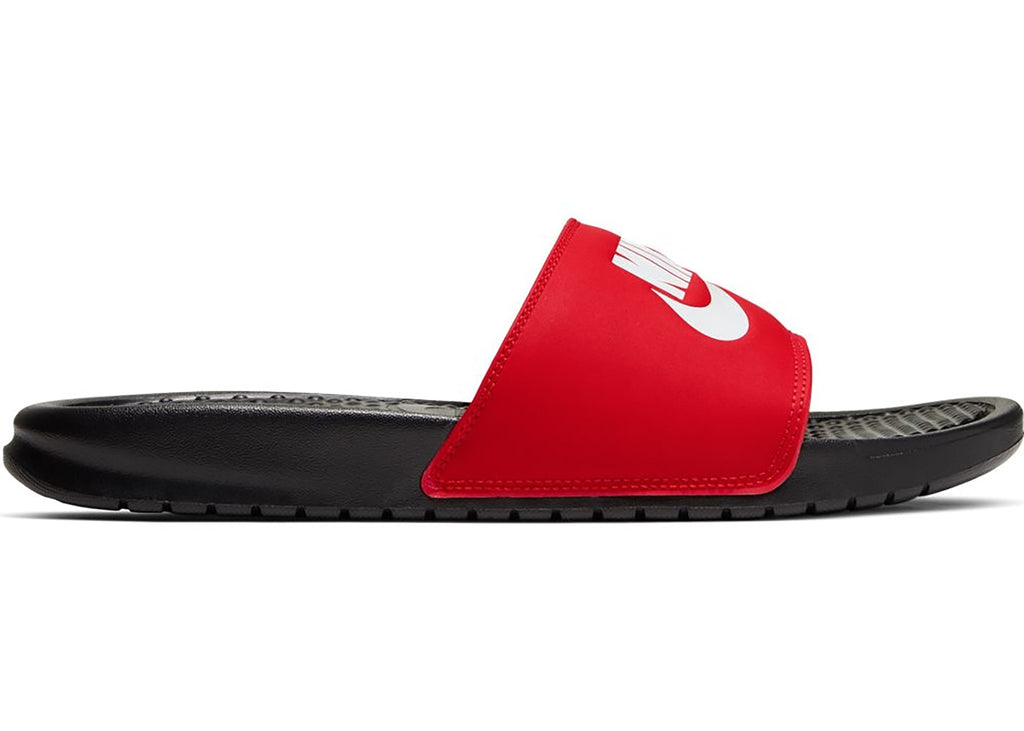 Big Kid's and Men's Nike Benassi JDI Black/White-University Red (343880 026)