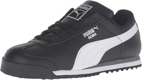 Big Kid's Puma Roma Basic JR Black-White-Puma Silver (354259 01)