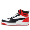 Big Kid's Puma Rebound JOY Jr White-Black-High Risk Red (374687 03)
