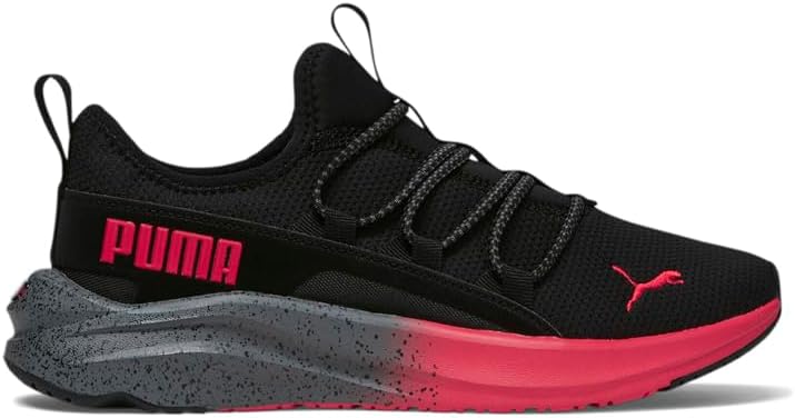 Little Kid's Puma One4All Slip On Spl Fade Puma Black-For all time red (379463 02)