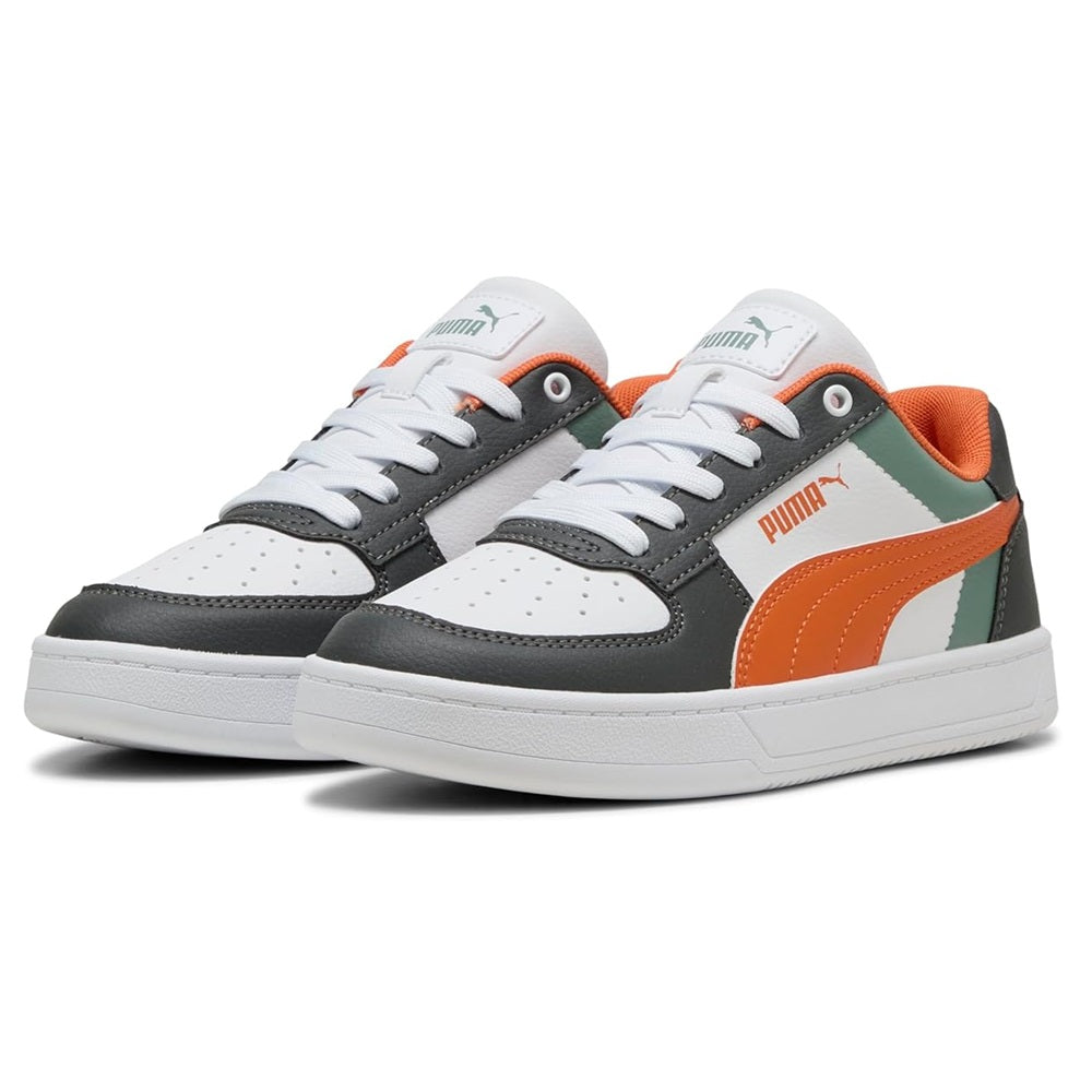 Big Kid's Puma Caven 2.0 Block Jr Green Moon-Maple Syrup-White (394461 13)