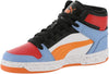 Big Kid's Puma Rebound Layup SL LS JR White-Orange-Blue-Black (397619 02)