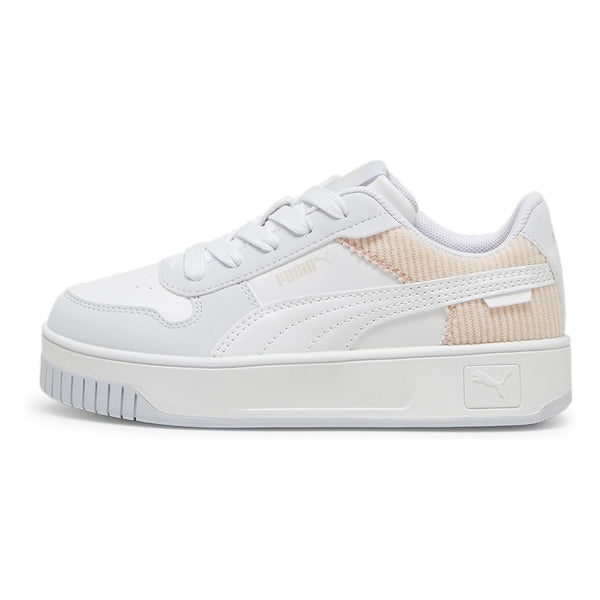 Little Kid's Puma Carina Street Cord Silver Mist-Puma White-Pink (398741 01)