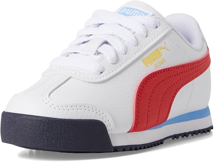 Little Kid's Puma Roma 24 Standard Puma White-For All Time Red (399010 17)