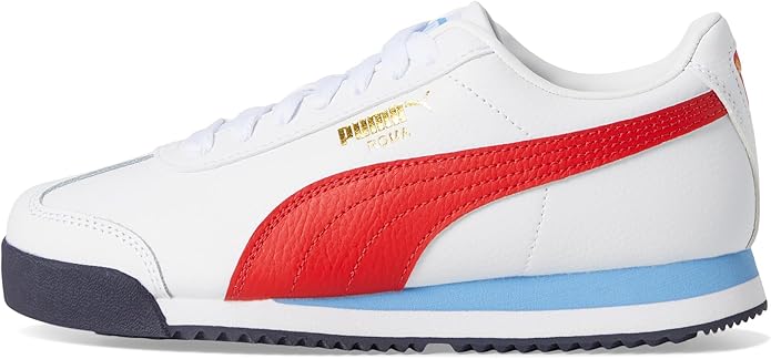 Big Kid's Puma Roma 24 Standard Puma White-For All Time Red (399334 17)