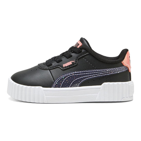 Toddler's Puma Carina 3.0 BlurryDreamsAC Puma Black-Lavender Alert (400610 02)