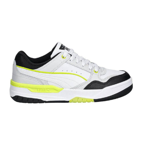 Big Kid's Puma Rebound Retro Jr Puma Black-White-Lime Smash (401564 10)