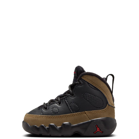 Toddler's Jordan 9 Retro Black/True Red-Light Olive (401812 030)