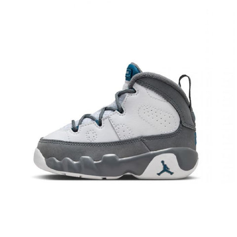 Toddler's Jordan 9 Retro White/French Blue-Flint Grey (401812 100)