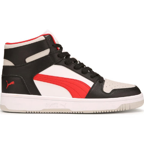 Men's Puma Rebound Layup RCL Black-Red-Cool Light Gray (401964 20)