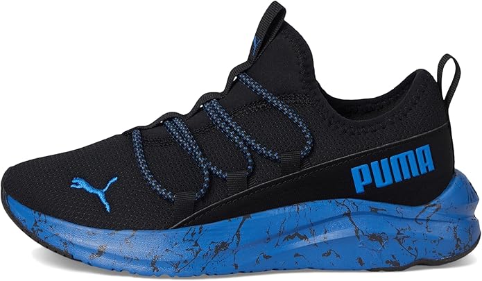 Little Kid's Puma One4ALL Slip On Marble Puma Black-Victoria Blue (403194 02)