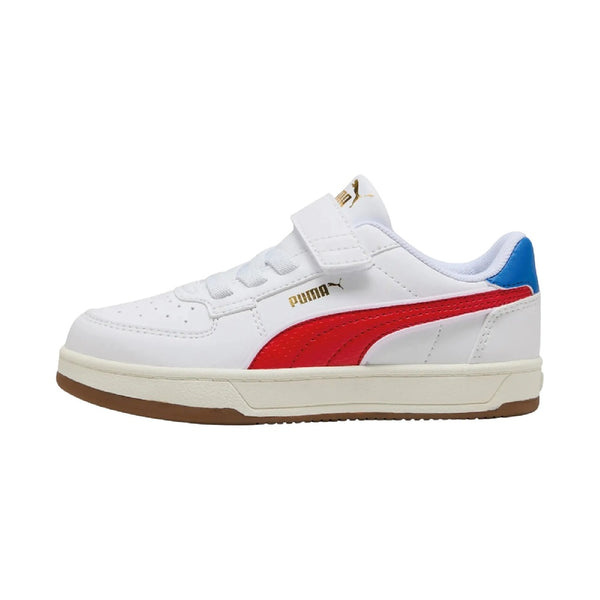 Little Kid's Puma Caven 2.0 Retro AC+ Puma White-Red-Gum (403204 01)