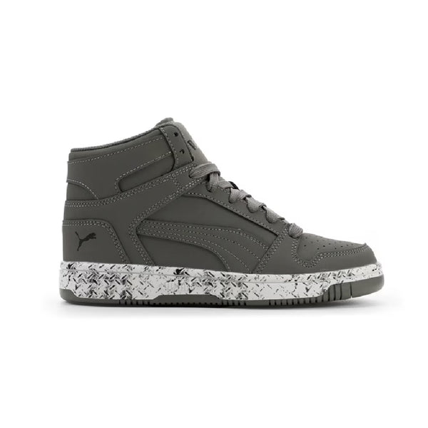 Big Kid's Puma Rebound Layup Trek JR Cast Iron-Puma Black-White (407276 01)