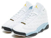 Men's Jordan 13 Retro White/Yellow Ochre-Blue Grey (414571 170)