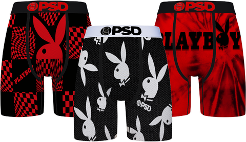 Men's PSD Playboy Kit 3 Pack Multicolor Boxer Briefs