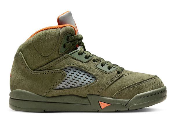 Little Kid's Jordan 5 Retro Army Olive/Solar Orange (440889 308)