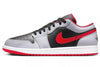 Men's Jordan 1 Low Black/Fire Red-Cement Grey (553558 060)