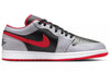 Men's Jordan 1 Low Black/Fire Red-Cement Grey (553558 060)