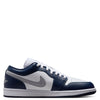 Men's Jordan 1 Low White/Wolf Grey-Midnight Navy (553558 141)