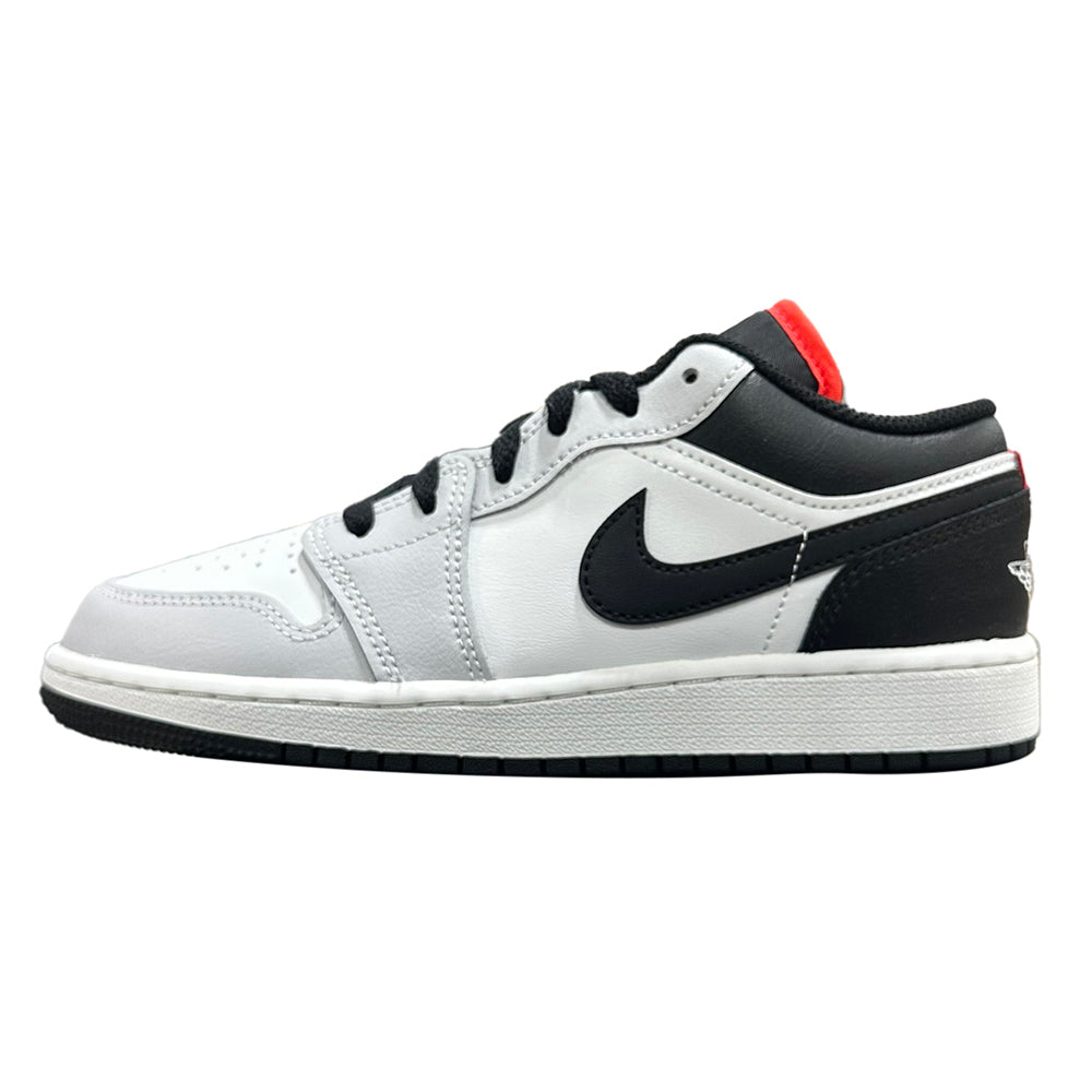 Big Kid's Jordan 1 Low Black/Black-Summit White (553560 045)