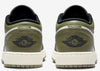 Big Kid's Jordan 1 Low Black/White-Medium Olive (553560 092)