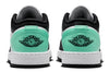 Big Kid's Jordan 1 Low White/Black-Green Glow (553560 131)