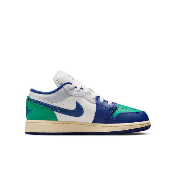Big Kid's Jordan 1 Low Sail/Deep Royal Blue (553560 147)