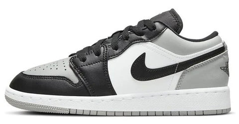 Big Kid's Jordan 1 Low White/Black-Iron Grey (553560 152)