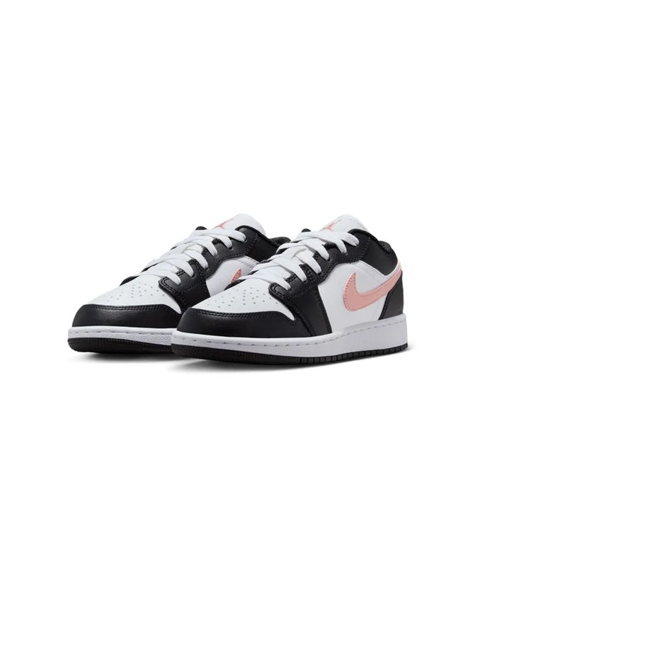 Big Kid's Jordan 1 Low White/Rust Pink-Black (553560 165)