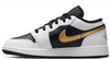 Big Kid's Jordan 1 Low White/Metallic Gold-Black (553560 172)