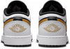 Big Kid's Jordan 1 Low White/Metallic Gold-Black (553560 172)