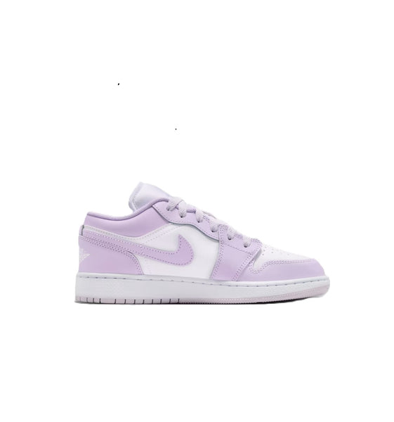 Big Kid's Jordan 1 Low Barely Grape/White-Violet Mist (553560 502)