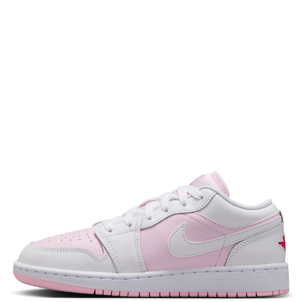 Big Kid's Jordan 1 Low Pink Foam/White-Fire Red (553560 608)