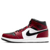 Men's Jordan 1 Mid Black/Black-Gym Red (554724 069)