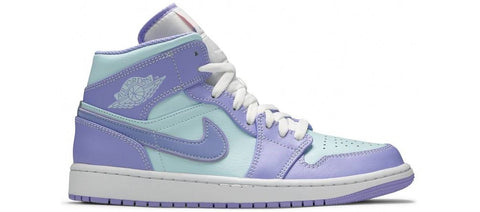 Men's Jordan 1 Mid Purple/Aqua-White (554724 500)