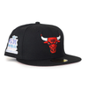 Men's New Era 59Fifty Black Chicago Bulls Pop Sweat Fitted (60243524)