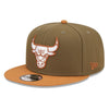 Men's New Era 9Fifty NBA Chicago Bulls Olive/Bronze Snapback (60277961) - OSFM
