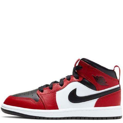 Little Kid's Jordan 1 Mid Black/Black-Gym Red (640734 069)