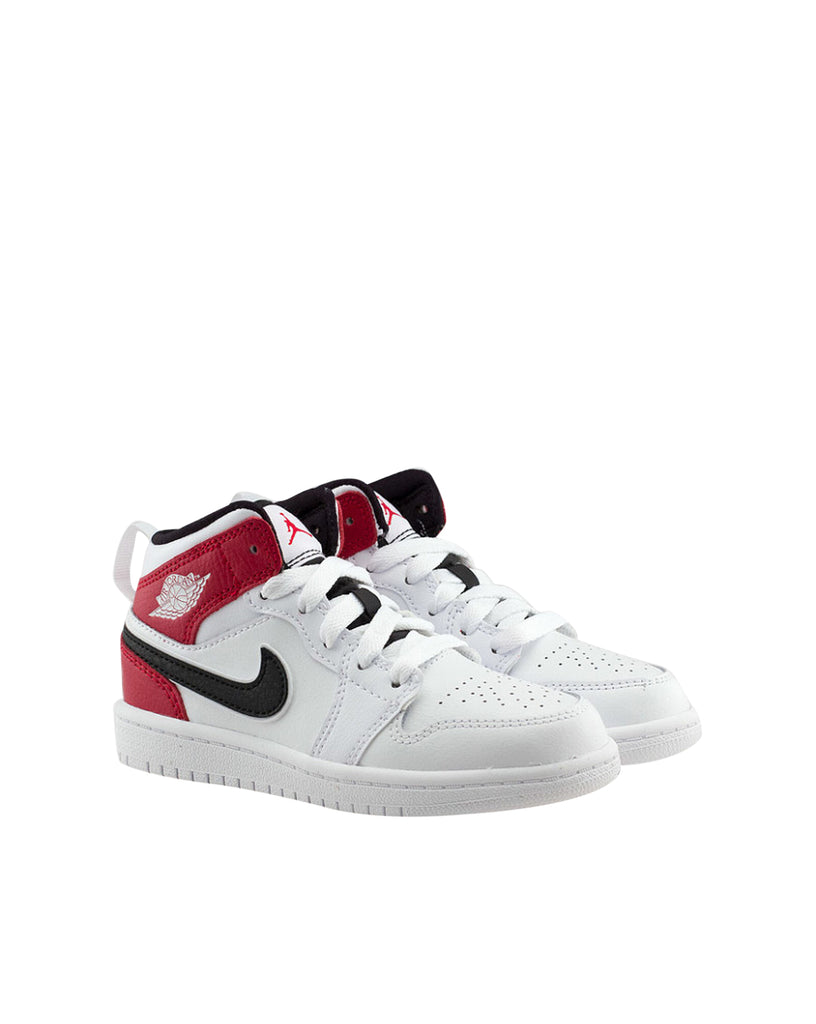 Little Kid's Jordan 1 Mid White/Black-Gym Red (640734 116)