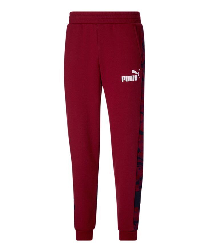 Men's Puma Intense Red ESS+ Camo Sweatpants