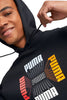 Men's Puma Black Ess Logo Repeat Graphic Hoodie