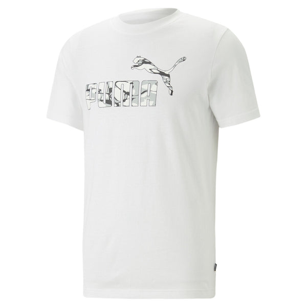 Men's Puma White Summer Splash Graphic T-Shirt