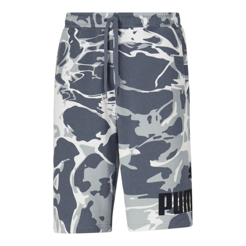 Men's Puma Gray Tile Summer Splash Tie Dye AOP Fleece Shorts