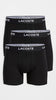 Lacoste Black Lettered Waist Stretch 3-Pack Boxer Briefs