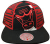 Mitchell & Ness Black NBA Chicago Bulls Big Face Callout Snapback Hat - OSFA