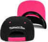 Mitchell & Ness Black/Pink NBA Los Angeles Lakers Sweetheart Script Snapback - OSFA