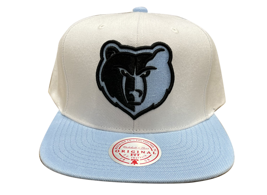 Mitchell & Ness White/Light Blue NBA Memphis Grizzlies Uni Home 2 Tone Snapback - OSFA