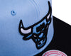 Men's Mitchell & Ness Light Blue/Black NBA Chicago Bulls Uni Away 2 Tone Snapback - OSFA