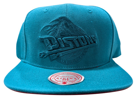 Mitchell & Ness Teal NBA Detroit Pistons Tonal Eclipse Snapback HWC - OSFA