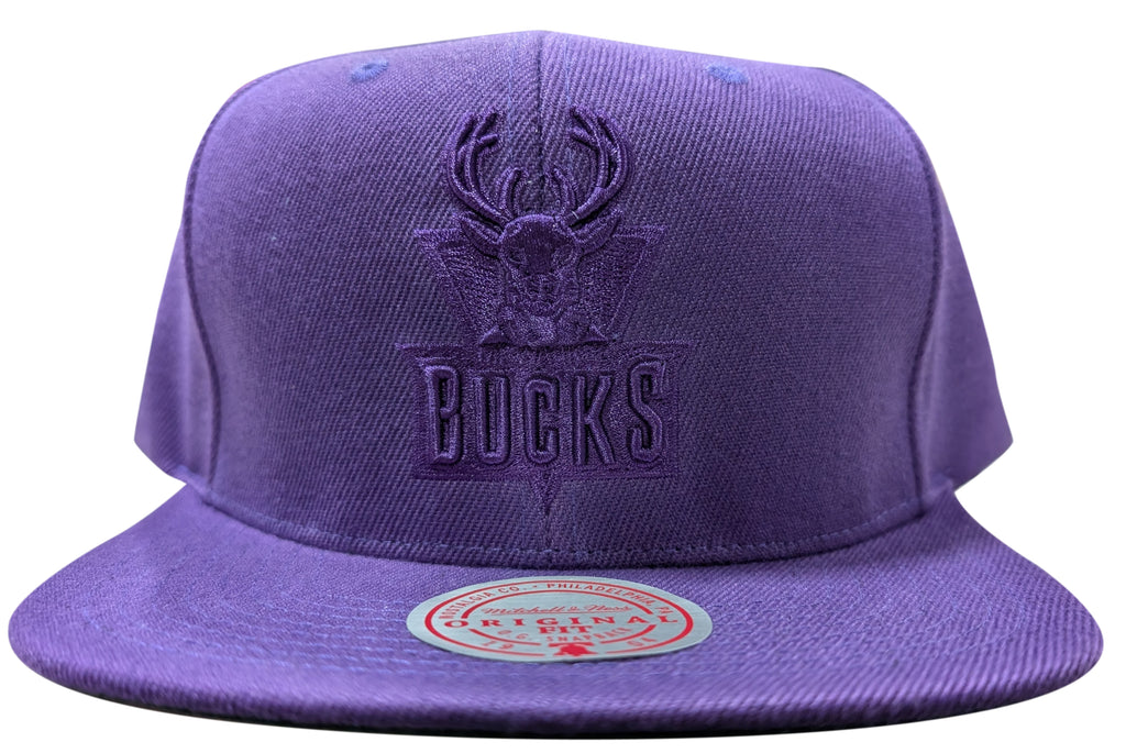 Mitchell & Ness NBA Purple Milwaukee Bucks Tonal Eclipse HWC Snapback - OSFA